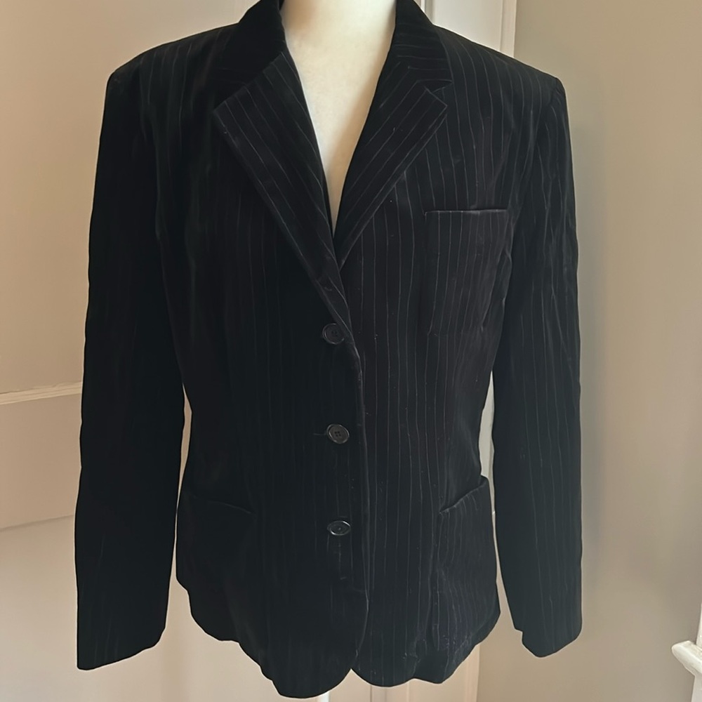 Ralph Lauren Black Pinstripe Blazer